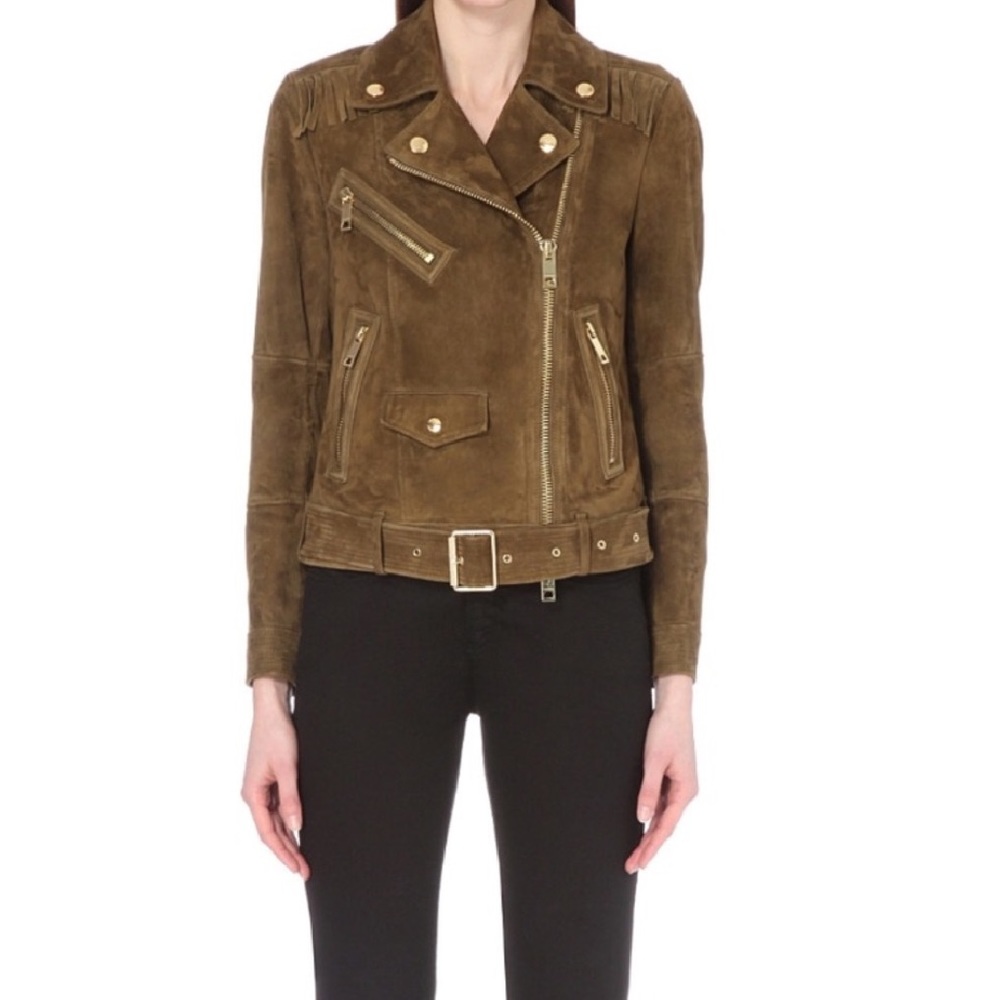 HOSTPICK!!! BURBERRY MOTO LEATHER JACKET - Picture 2 of 9